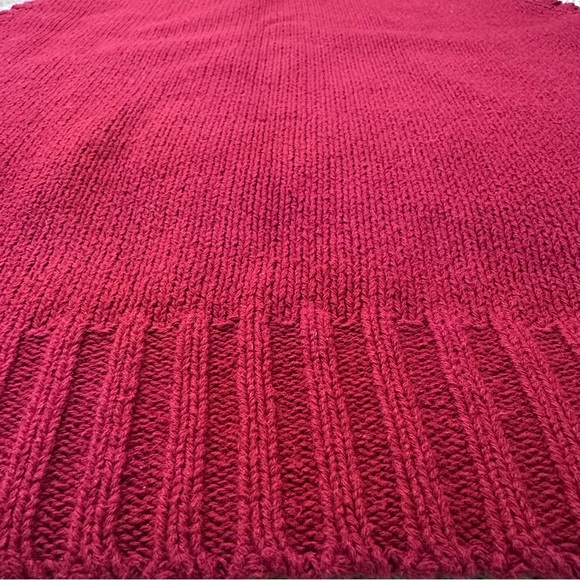 Vintage Polo by Ralph Lauren L Red Cotton V-Neck Sweater Vest - Picture 3 of 4